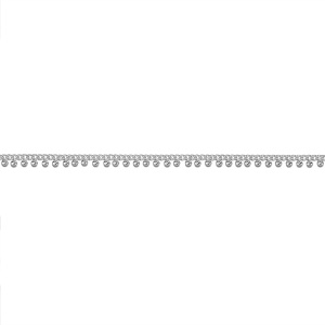 Цепочка фигурная с шариками, родий, 10 см (#SVA-Chain-99R)