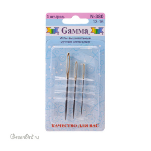 Иглы для ручного шитья Gamma (синель), №13-16 (#N-380)