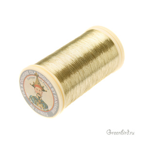 Металлизированная нить №40 Au Chinois 100 метров, Gold (#102)