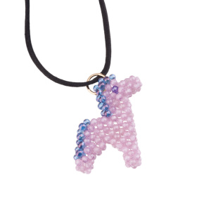 Набор материалов для плетения подвески "Влюбленная лошадь" из цирконов (#11-3)