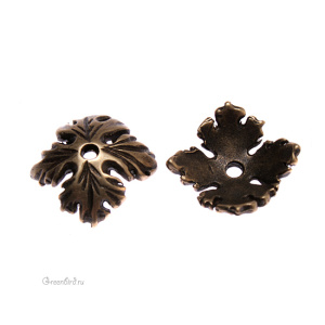 JBB Чашечка "Листья дуба", ант. латунь (J137-114)