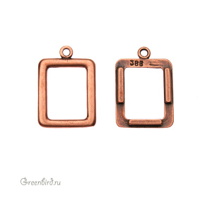 JBB Подвеска-рамка "Прямоугольная", ант. медь (JB-7499)