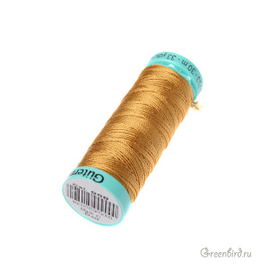 Шелковая нить Gutermann R753, 30м, золотистый (#968)