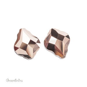 Swarovski 5058 Бусина Барокко 10 мм, розовое золото 2X (#001ROGL2), 1 шт.