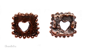 "Фактура земли", коннектор, ант. бронза, 1 шт. (#0214)