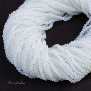 Бусины граненые рондели 3,1 мм, опалит, нить (#SVAB1005)