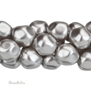 Swarovski 5841 Жемчуг барочный круглый 12 мм, светло-серый (#616), 1 шт.