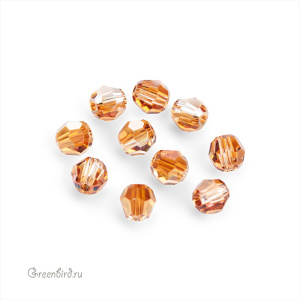 Swarovski 5000 Бусины круглые 4 мм, медный (#001COP), уп. 10 шт.