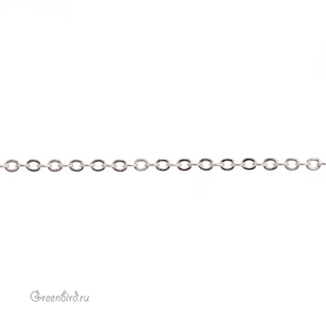 Цепочка 2,4 мм, родий, 10 см (#SVA-Chain-12R)
