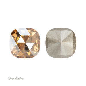Swarovski 4471 Кушон «Роза» 10 мм, золотистая дымка (#001GSHA), 1 шт.