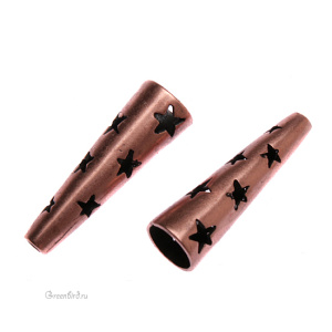 JBB Концевик-конус "Звезды", ант. медь (J62-206)