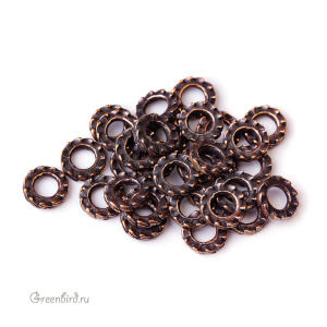 "Стимпанк", коннектор, ант. бронза, 1 шт (#1407)