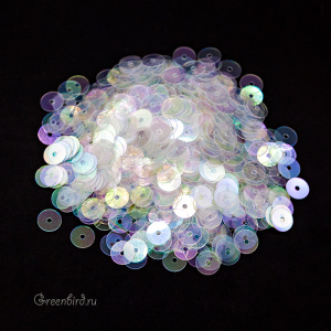 Пайетки 5мм плоские Trasparente (#101)