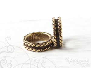 Коннектор, ант. латунь, 1 шт. (#Л2985)