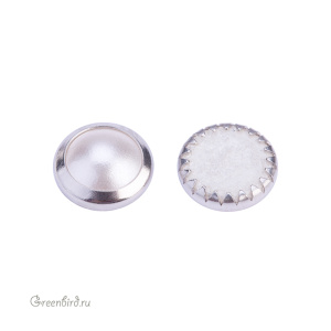Swarovski 2080/H Термостразы Кабошон в оправе SS34, белый (#001WHITE), 1 шт.