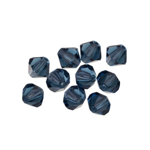 Бусины биконусы Preciosa 5mm – Montana, уп.10 шт. (#30340)