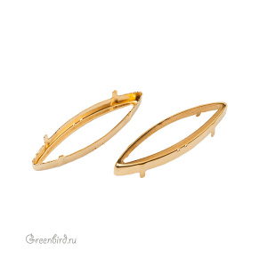 4200 Оправа для Marquise Fancy Stone 48х13 мм, золото