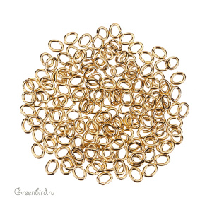 Соединительные кольца 4х3 мм, золото (#SVA-Rings-001G)