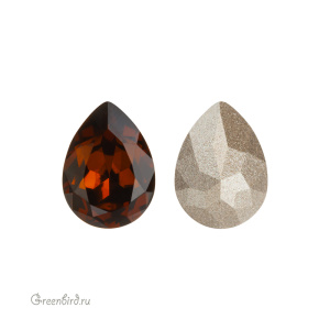 Swarovski 4320 Капля 8х6 мм, дымчатый топаз (#1001), 1 шт.