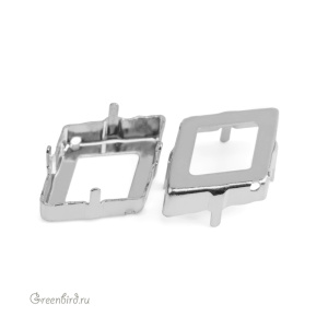 4929 Оправа для Tilted Spike 24х17 мм, родий