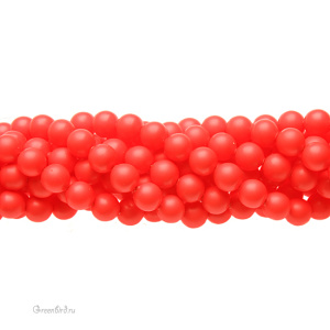 Swarovski 5810 Жемчуг 6 мм, красный неон (#770), уп. 20 шт.