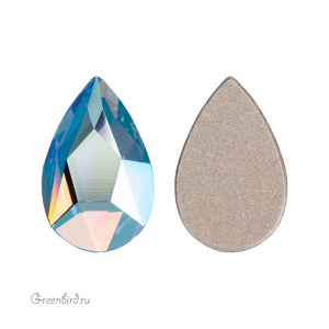 Swarovski 2303 Клеевые стразы Капля 14х9 мм, светлый сапфир с мерцанием (#211SHIM), 1 шт.