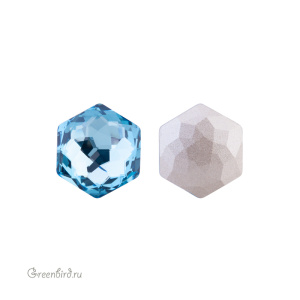 Swarovski 4683 Тонкий Гексагон 10x11,2 мм, аквамарин (#202), 1 шт.