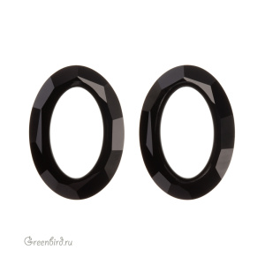 4137 Cosmic Oval 22х16 мм – Jet (#280)