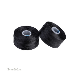 Нитки Superlon Bead Cord, черный (#SLAA-BK)