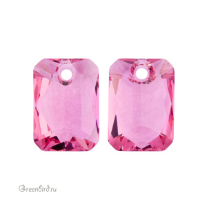 6435 подвеска Emerald Cut 11,5 mm – Rose (#209)