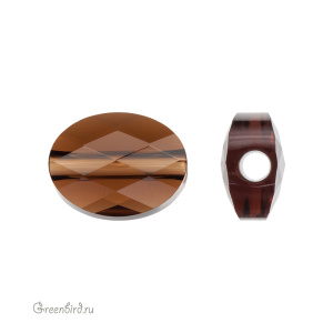 Swarovski 5051 Бусина Мини Овал 8х6 мм, дымчатый топаз (#220), 1 шт.