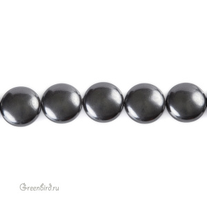 Swarovski 5860 Жемчуг плоский 16x9 мм, черный (#298), 1 шт.