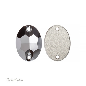 Swarovski пришивные 3210 Овал 10х7 мм, светлый хром (#001LTCH), 1 шт.