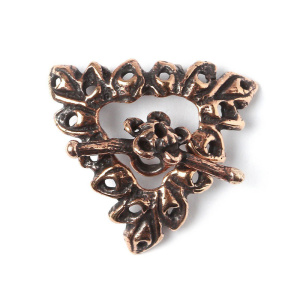 "Мхи и травы", замок-тоггл, ант. бронза, 1 шт. (#2884)