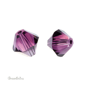 Swarovski 5328 Биконус 10 мм, аметистовый градиент (#721), 1 шт.