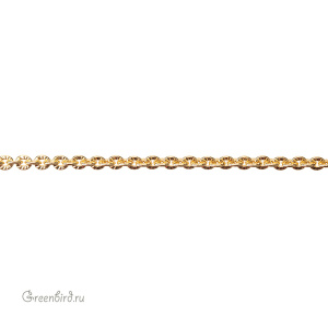 Цепочка фактурная 4 мм, золото, 30 см (#Chain-59G)