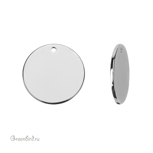 Подвеска "Монисто" 16 мм, родий, 1 шт. (#SVA-BASE-348R)