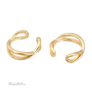 Кафф-колечко "Петля", золото, 1 шт. (#SV1701-K11)