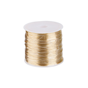 Проволока для бисера мягкая, 0,4 мм, цвет: золото, 100 м (#CN-BW-002)