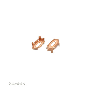 4228 Оправа для ювелирного кристалла Navette 8х4 мм, томпак