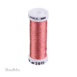 Шелковая нить AVAS Soie Ovale, коралловый, 30 м (#2915)