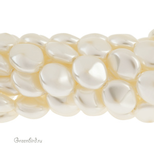 Swarovski 5842 Жемчуг барочный плоский 10 мм, кремовый (#620), 1 шт.