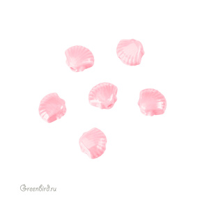 Бусина керамика "Ракушка" 12х10 мм, розовый, 1 шт. (#SVA-CRM-46)