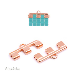 CYMBAL Концевик "Piperi" для TILA на 5 нитей, розовое золото, 1 шт. (#TL-012210-RG)