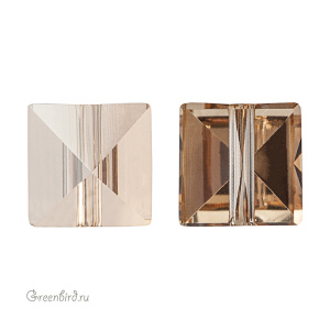 Swarovski 5061 Бусина Шип квадратный 5,5 мм, золотистая дымка (#001GSHA), 1 шт.