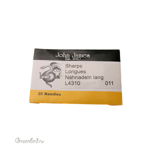 Иглы John James SHARPS №11 (уп. 25 шт)