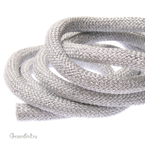 Толстый шнур-змейка 10мм, Silver 90 см (CR1230SI)