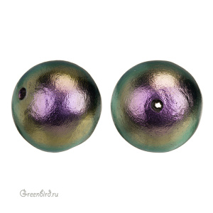 Хлопковый жемчуг 30 мм, Rich Green Black, 1 шт. (#CTP001-30-RichGreenBlack)