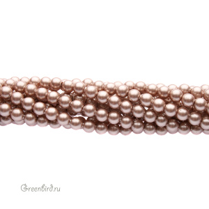 Swarovski 5810 Жемчуг 3 мм, пудрово-миндальный (#305), уп. 50 шт.