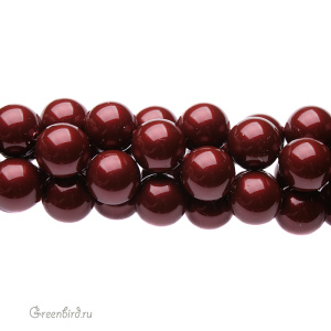Swarovski 5810 Жемчуг 10 мм, бордовый (#538), уп. 10 шт.